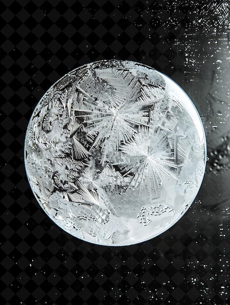 a glass bowl with ice and ice on it