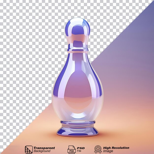 Glass Bowling Pin Icon isolated on transparent background