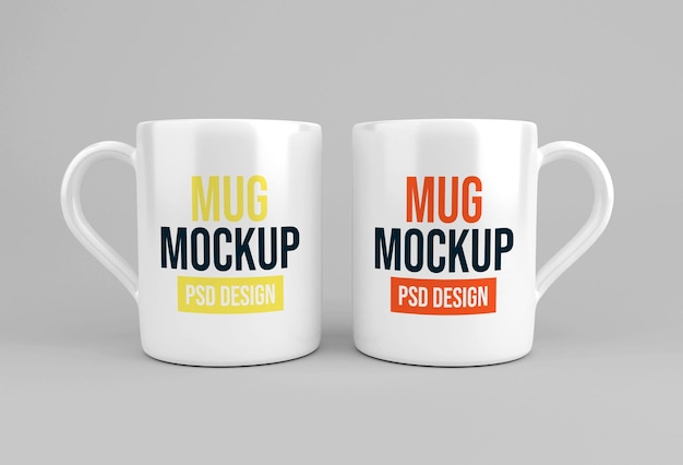 Glass coffee or tea mug mockup design