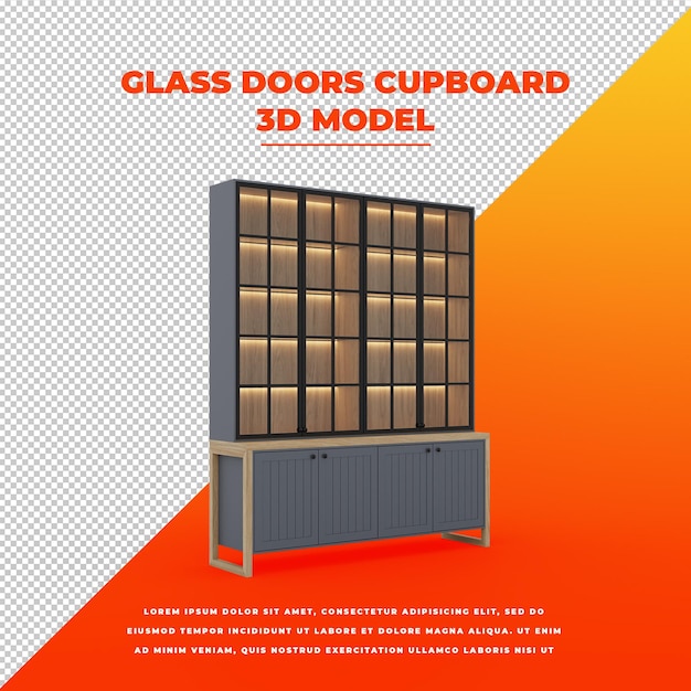 glass doors cupboard