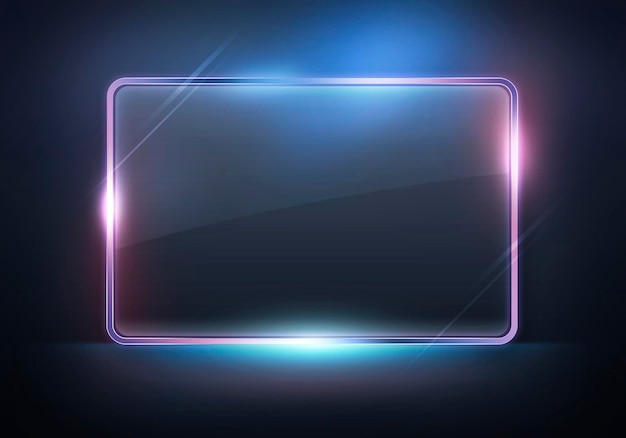 Glass Frame Glossy Background