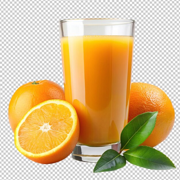 PSD glass of fresh juice with fruit