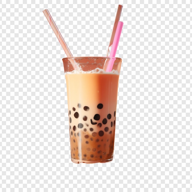 a glass of iced coffee with a straw and a straw