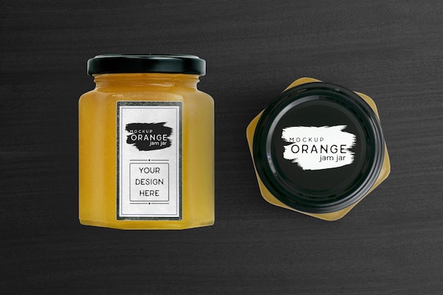 PSD glass jar jam mockup