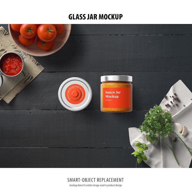 Glass Jar Mockup