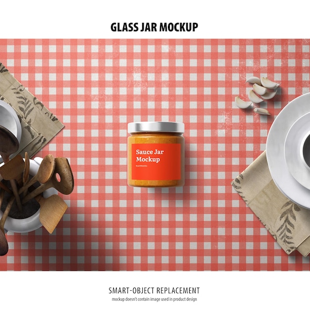 Glass Jar Mockup