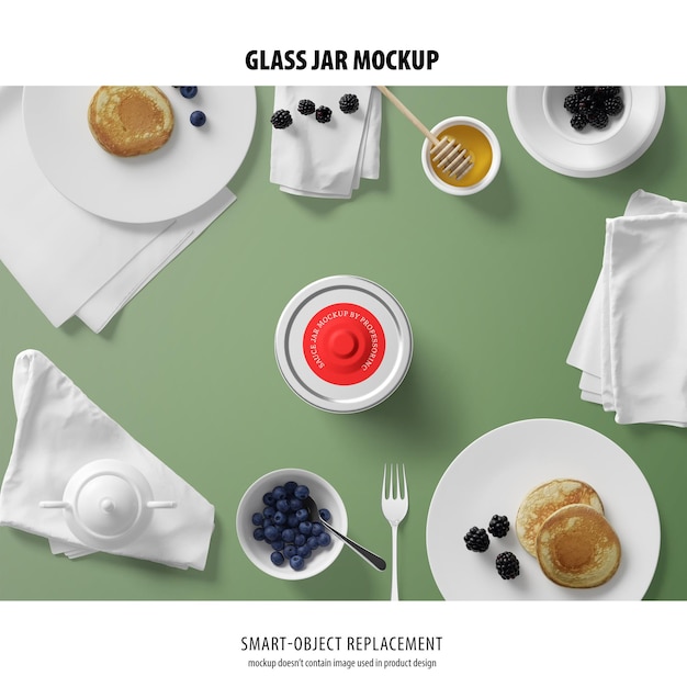 Glass Jar Mockup