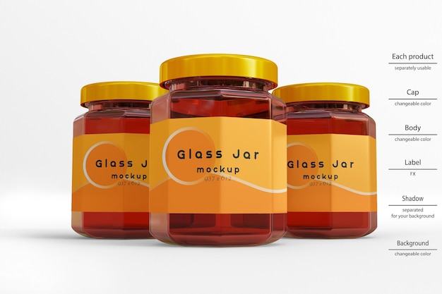 Glass jar mockup