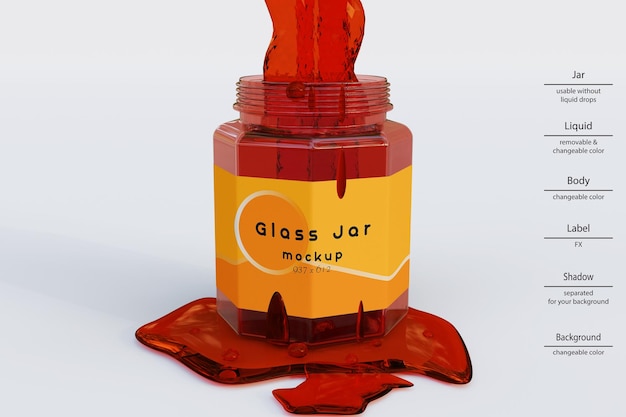 Glass jar mockup