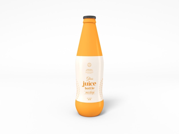 Glass Juice Bottle Packaging Mockup