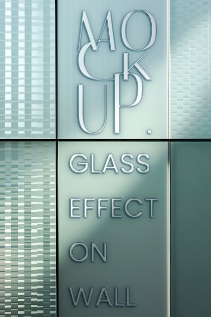 PSD glass logo effect mockup