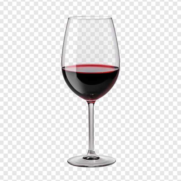 Glass of Malbec wine isolated on transparency background PSD