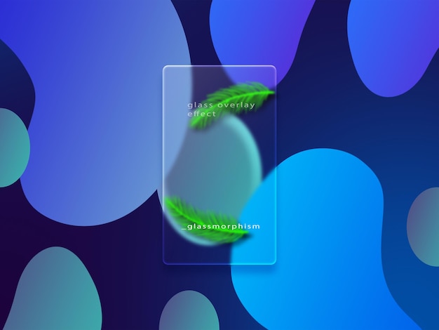 Glass morphism effect with gradient color background