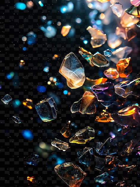 PSD a glass object with many gems and crystals on it