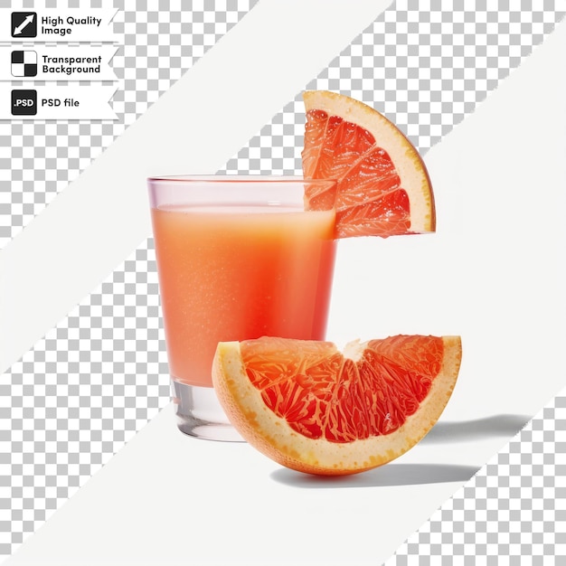 PSD a glass of orange juice with the letter c on it