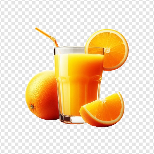 a glass of orange juice with the word orange on it