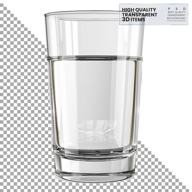 PSD glass png on isolated transparent background