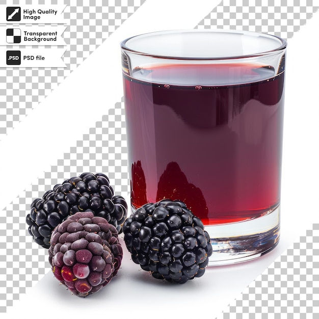 a glass of raspberries with a picture of a blackberries