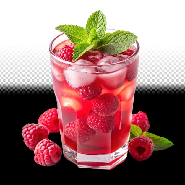 glass of raspberry