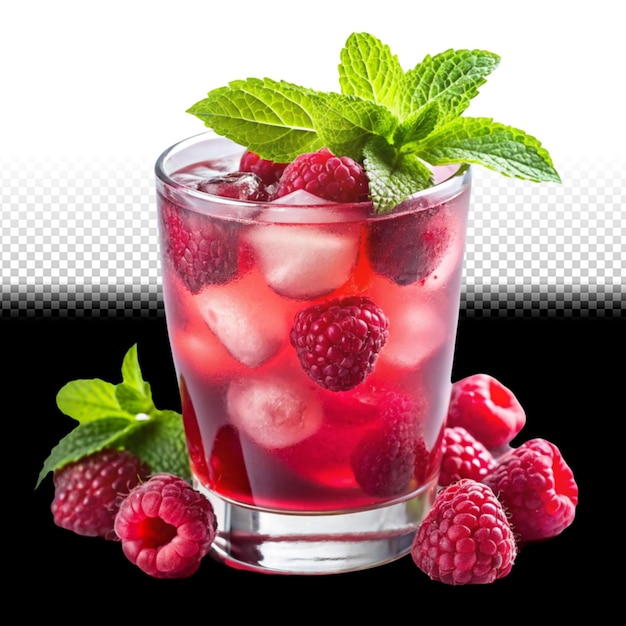 glass of raspberry