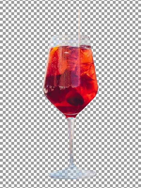 A glass of red wine with transparent background