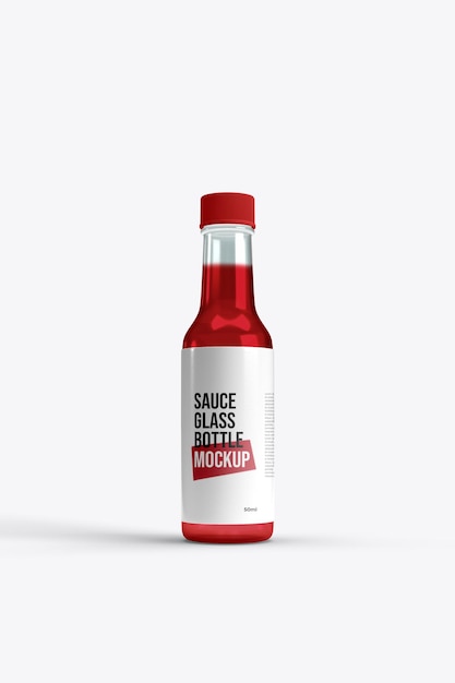 Glass Sauce Bottle Mockup