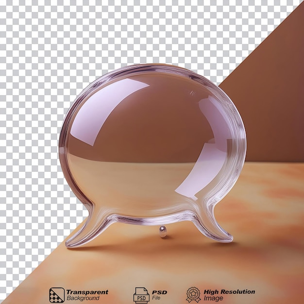 Glass Speech Bubble Icon isolated on transparent background