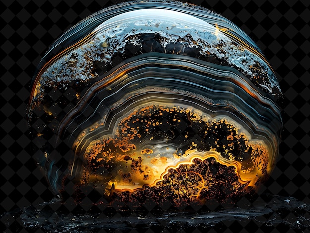 PSD a glass sphere with a black background and a place for a fire