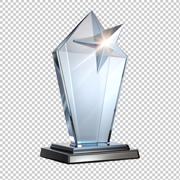 PSD glass trophy or acrylic winner award realistic