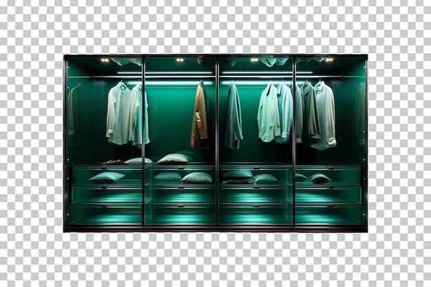 PSD glass wardrobe on transparent background