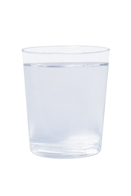 glass of water on isolated transparent background