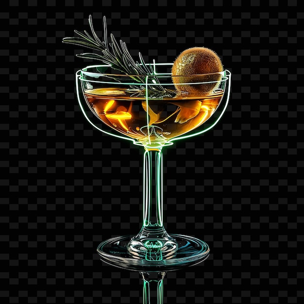 PSD a glass of wine with a pineapple and a lemon on it