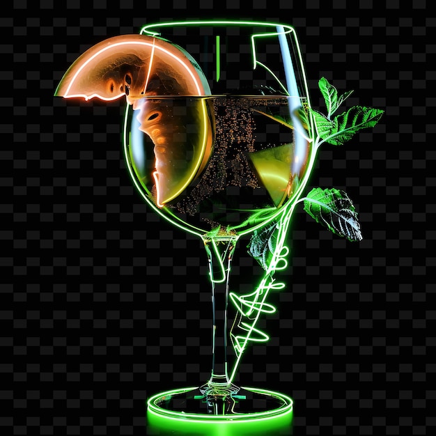 PSD a glass with an orange and a fish in it