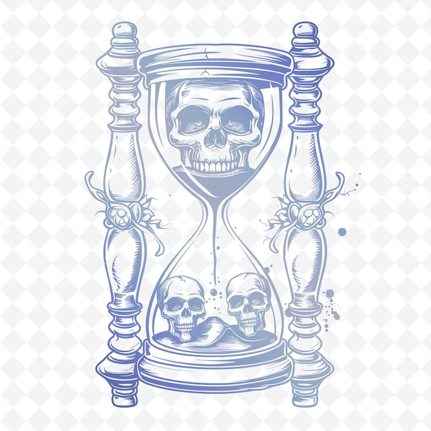 PSD a glass with a skull and bones in the middle