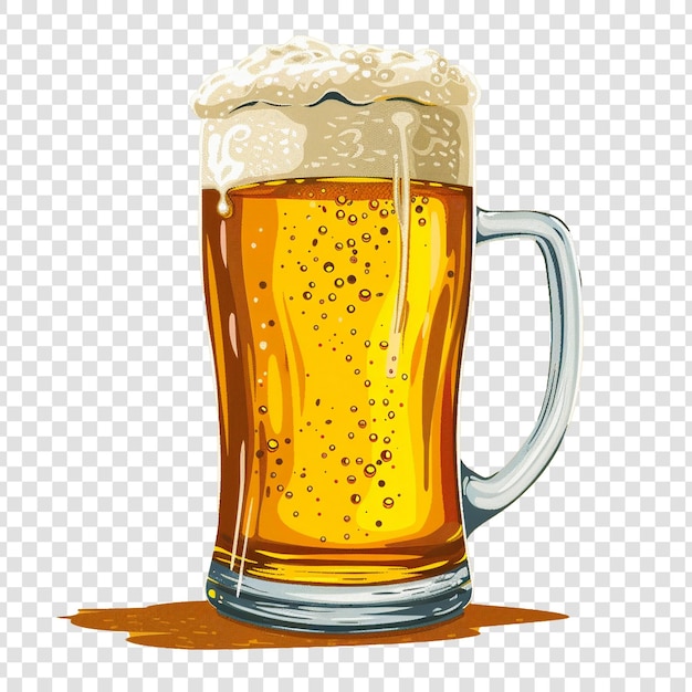 PSD glasses of beertransparent background