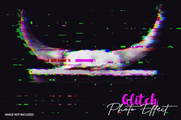 PSD glitch photo effect