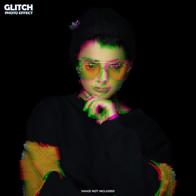 Glitch photo effect