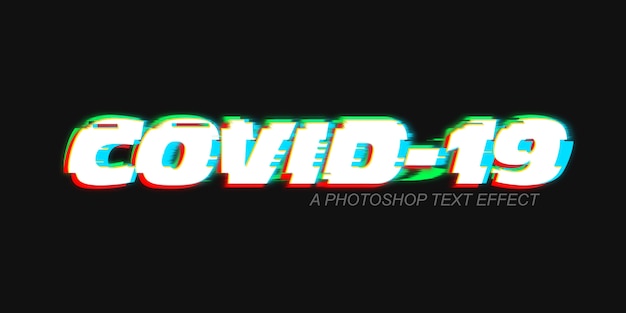 Glitch Text Effect COVID-19