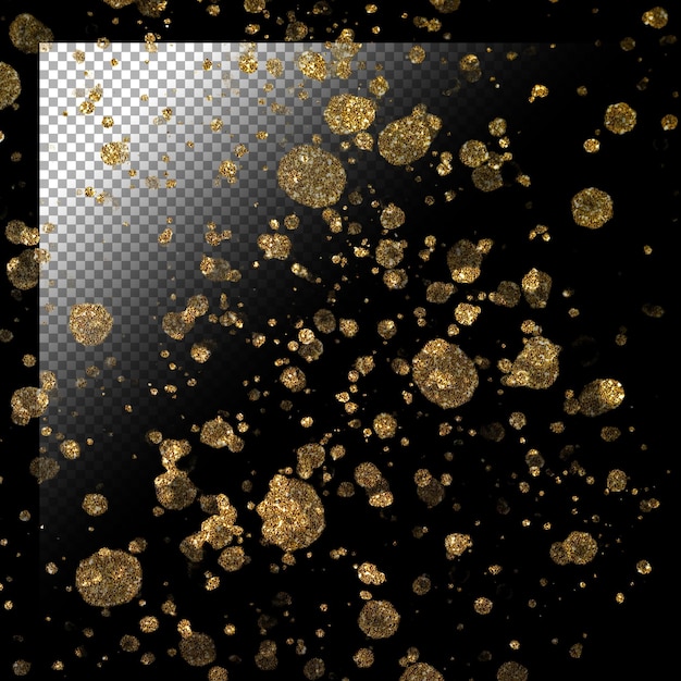 Glitter background on transparent background