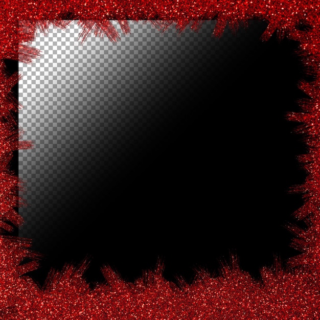 Glitter background on transparent background