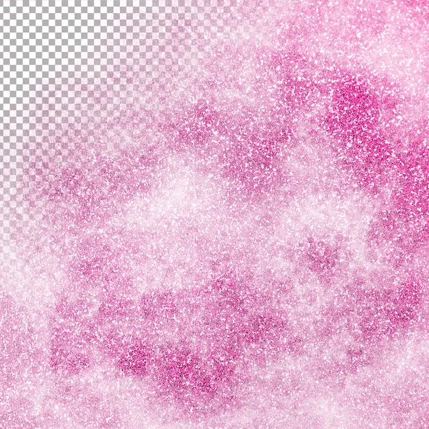 Glitter background on transparent background