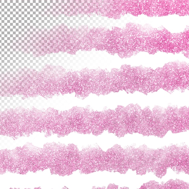 Glitter background on transparent background