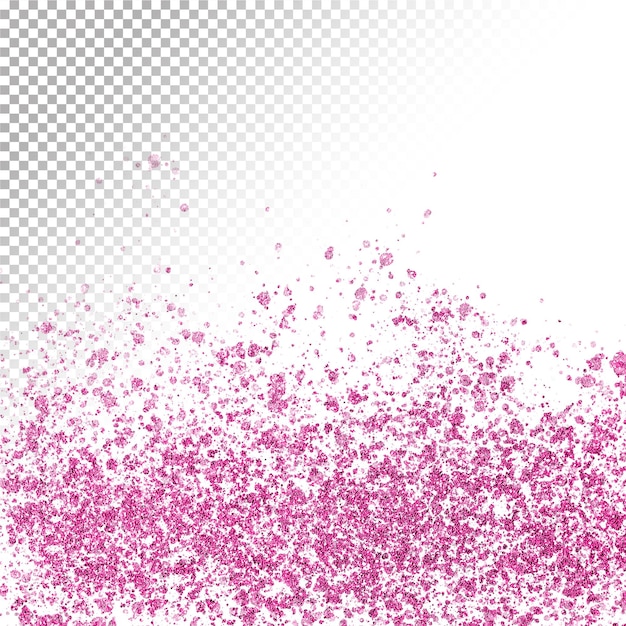 Glitter background on transparent background