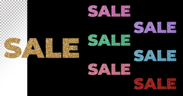 glitter sale word great discount mega sale spark shine glamour glow type label