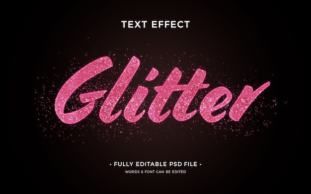 PSD glitter text effect