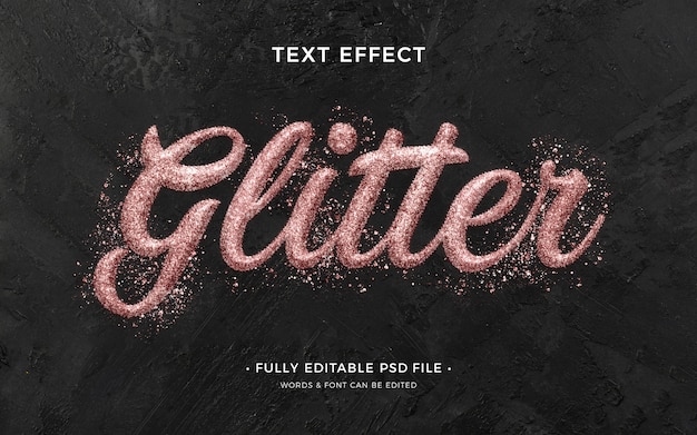 PSD glitter text effect