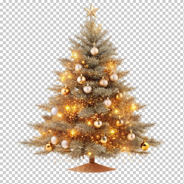 glitter tree on transparent background