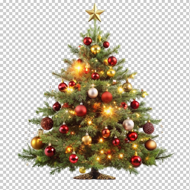 glitter tree on transparent background