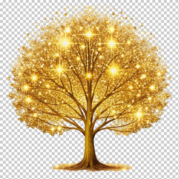 glitter tree on transparent background