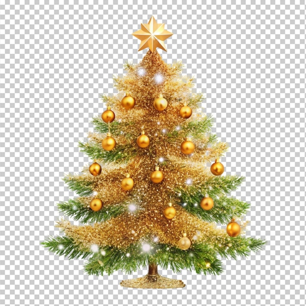 glitter tree on transparent background